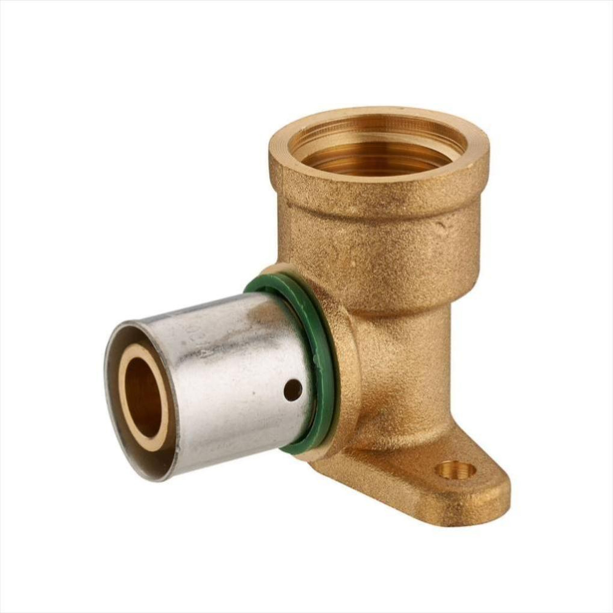 CENTRALE BRICO Raccord coudé applique à sertir laiton F 15 x 21 pour tube en per