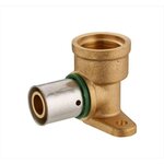 CENTRALE BRICO Raccord coudé applique à sertir laiton F 15 x 21 pour tube en per