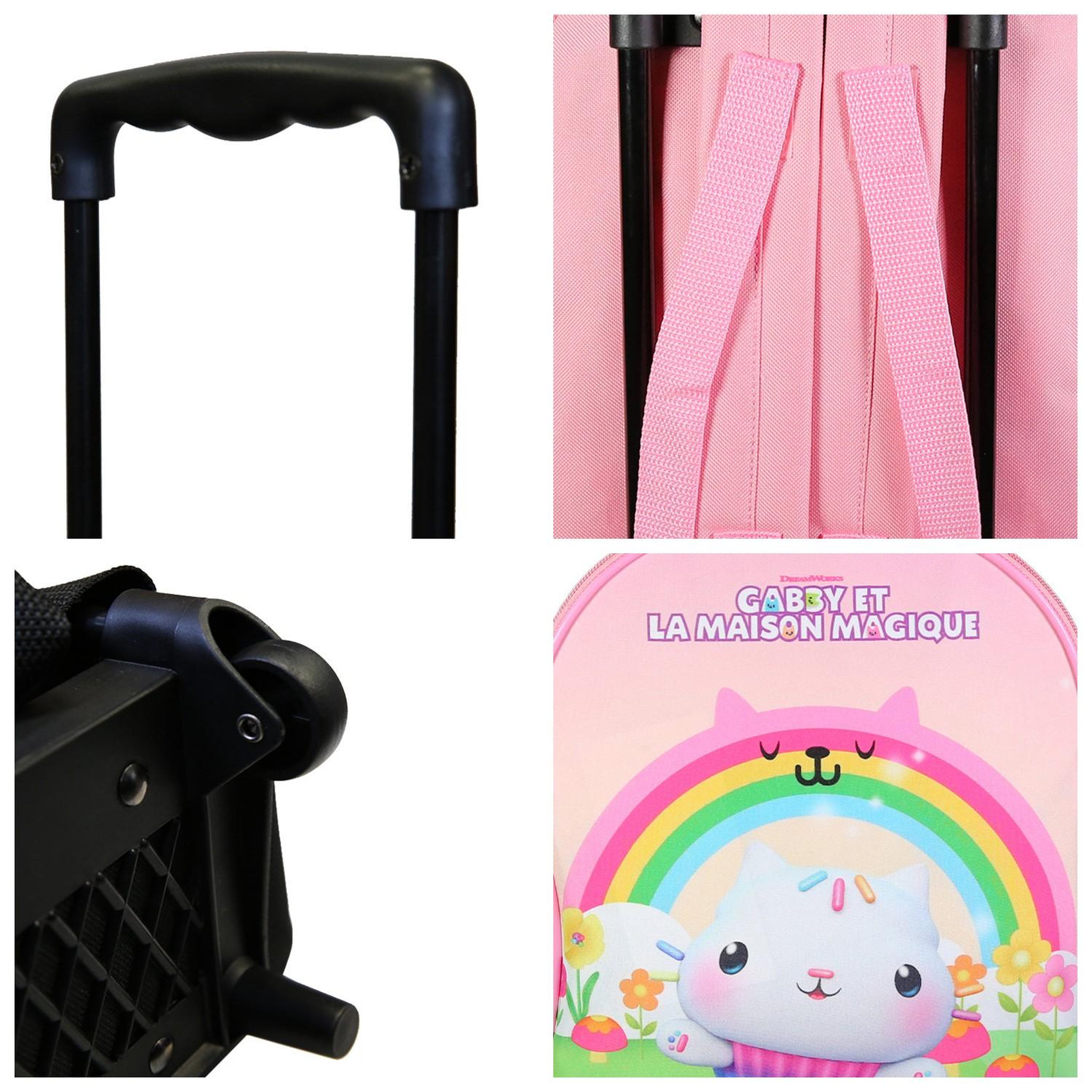 Voir la diapositive 5 : Bagtrotter BAGTROTTER Sac à dos à roulettes 32 cm maternelle  Gabby et la maison magique Rose