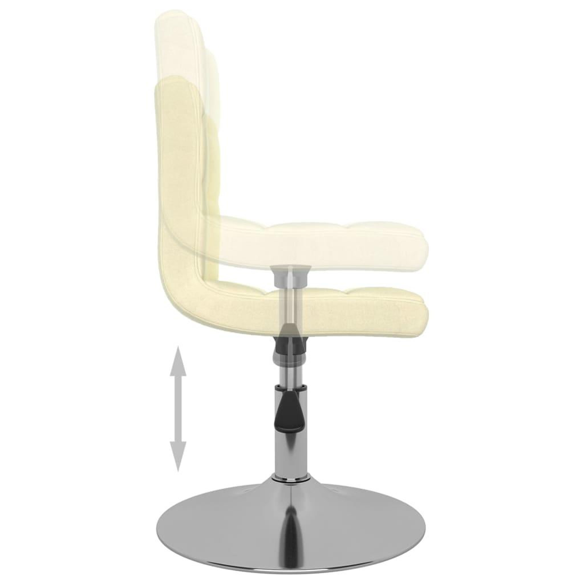 Voir la diapositive 4 : VIDAXL Chaises pivotantes a manger lot de 6 Creme Tissu