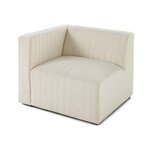 LISA DESIGN Nova - module d'assise gauche - en velours. Coloris disponibles : Rouge, Gris