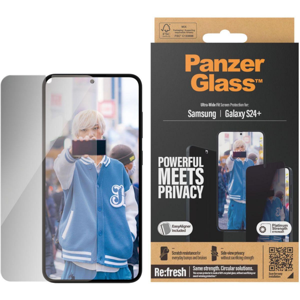 PANZERGLASS Protège écran Samsung S24+ avec applicateur UWF