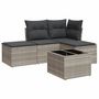 Voir la diapositive 2 : VIDAXL Salon de jardin 5 pcs avec coussins gris clair resine tressee