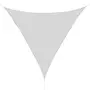 OUTSUNNY Voile d'ombrage triangulaire grande taille 4 x 4 x 4 m polyester imperméabilisé haute densité 160 g/m² gris