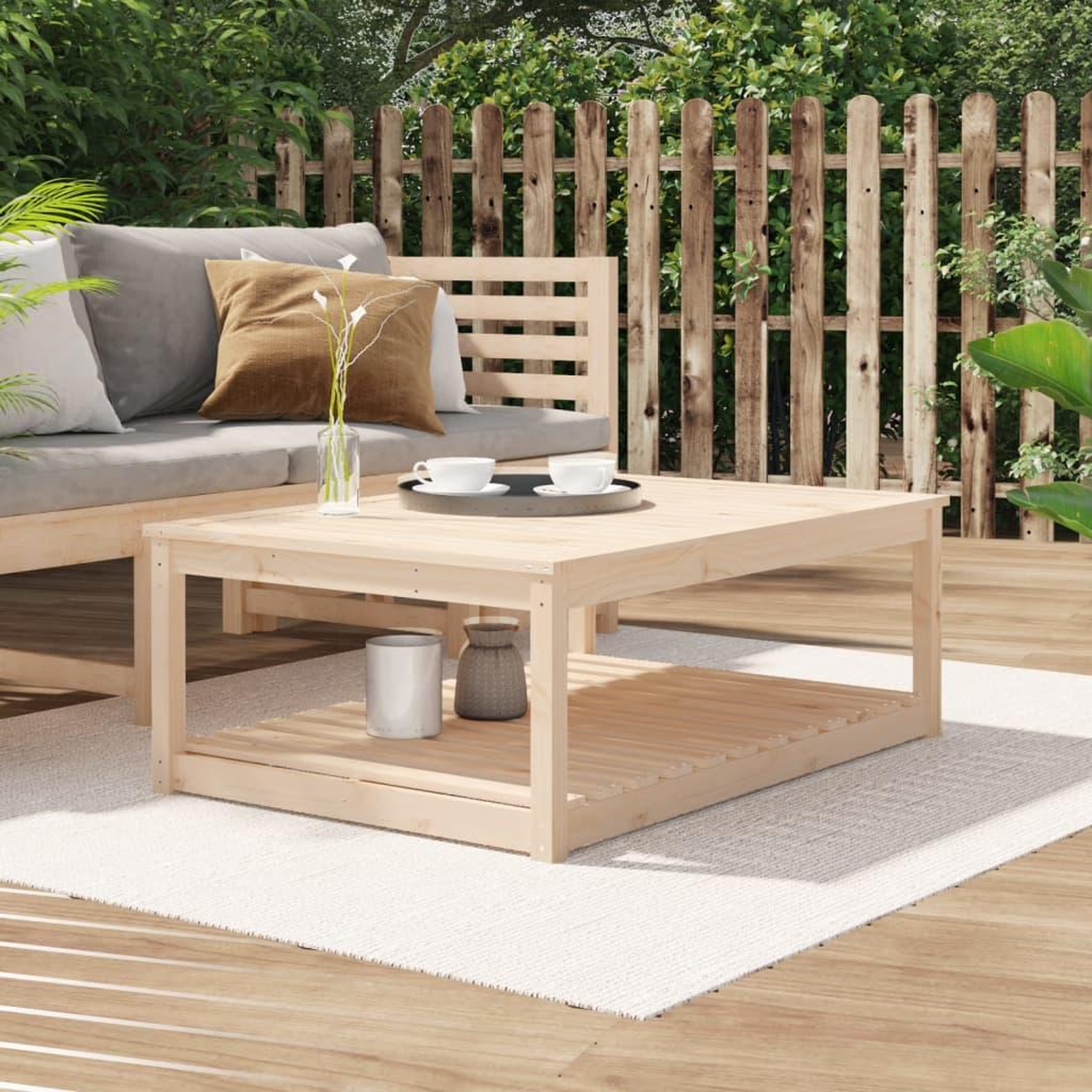 VIDAXL Table de jardin 121x82,5x45 cm bois massif de pin