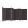 Voir la diapositive 5 : VIDAXL Cloison de separation 6 panneaux Marron 520x180 cm Tissu