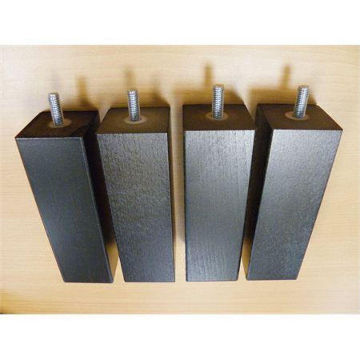 BELLE LITERIE BENOIST Lot de 4 pieds de sommier couleur wengé