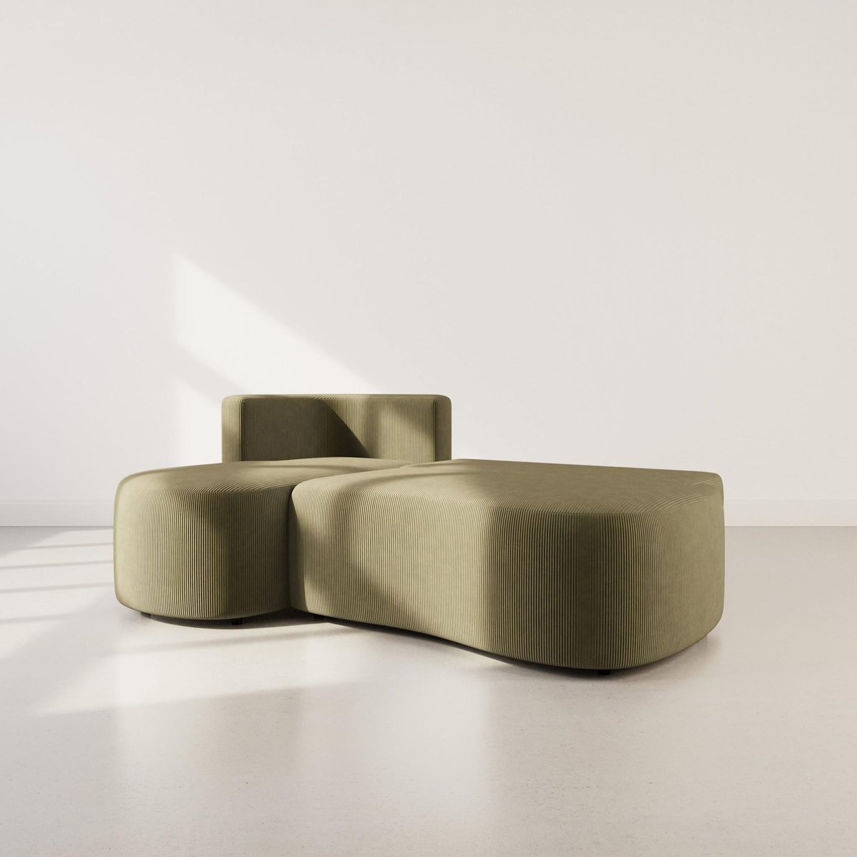 LISA DESIGN Mahina - canapé d'angle gauche 4 places convertible avec coffre en velours côtelé