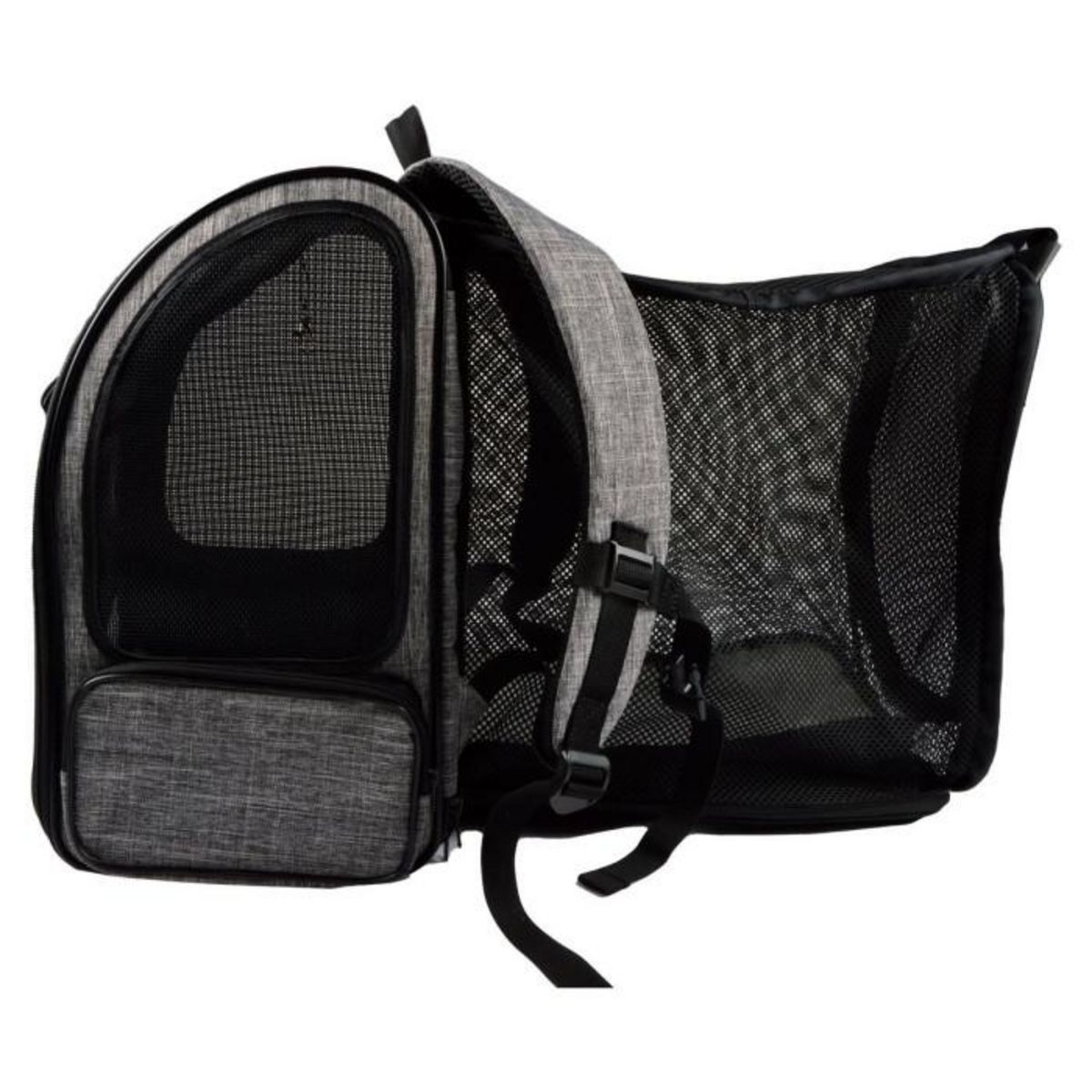 Paris Prix Sac à Dos Transport Animaux  Extensible  44cm Noir