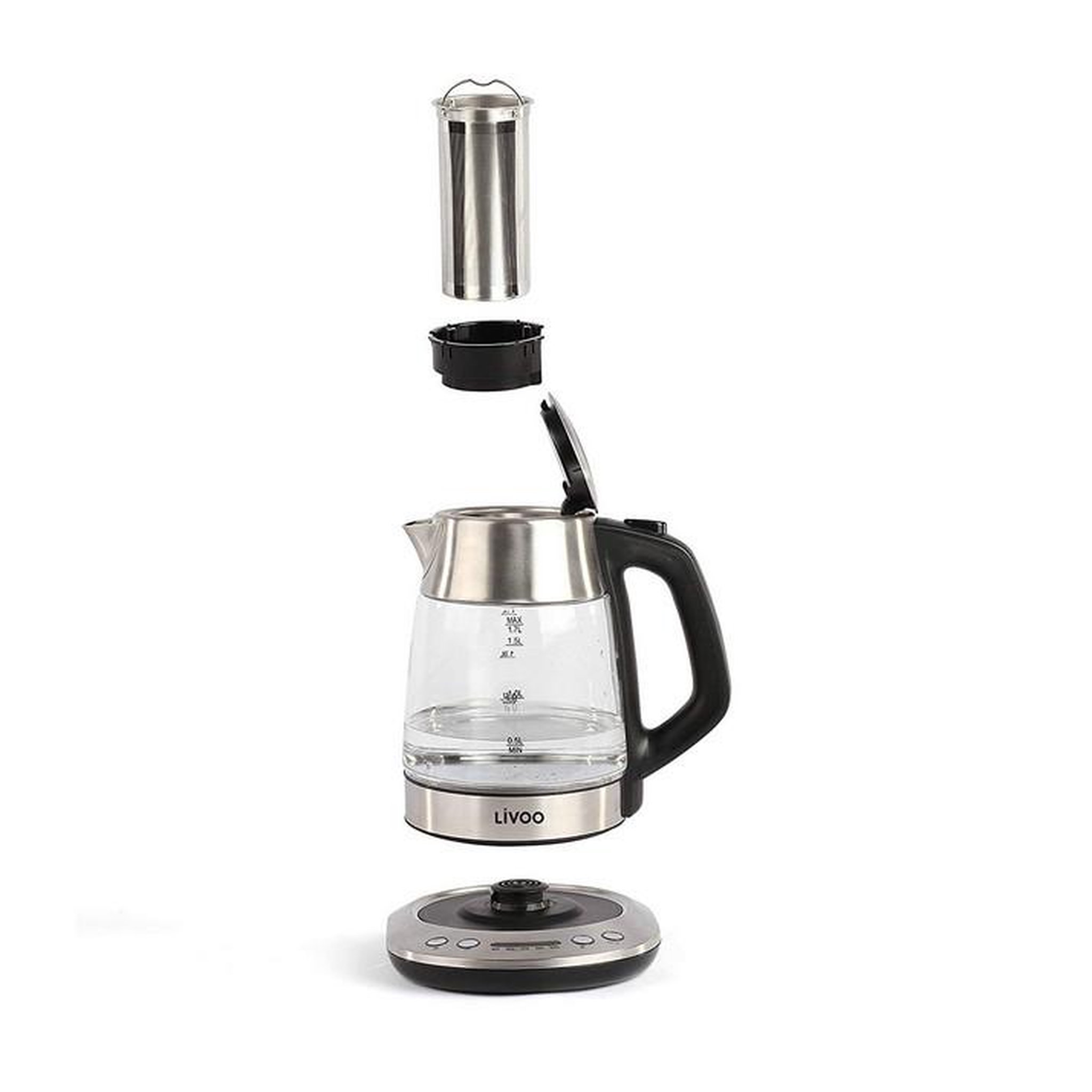 Voir la diapositive 4 : LIVOO Bouilloire-théière 2en1 1,7l 2200w - dod165
