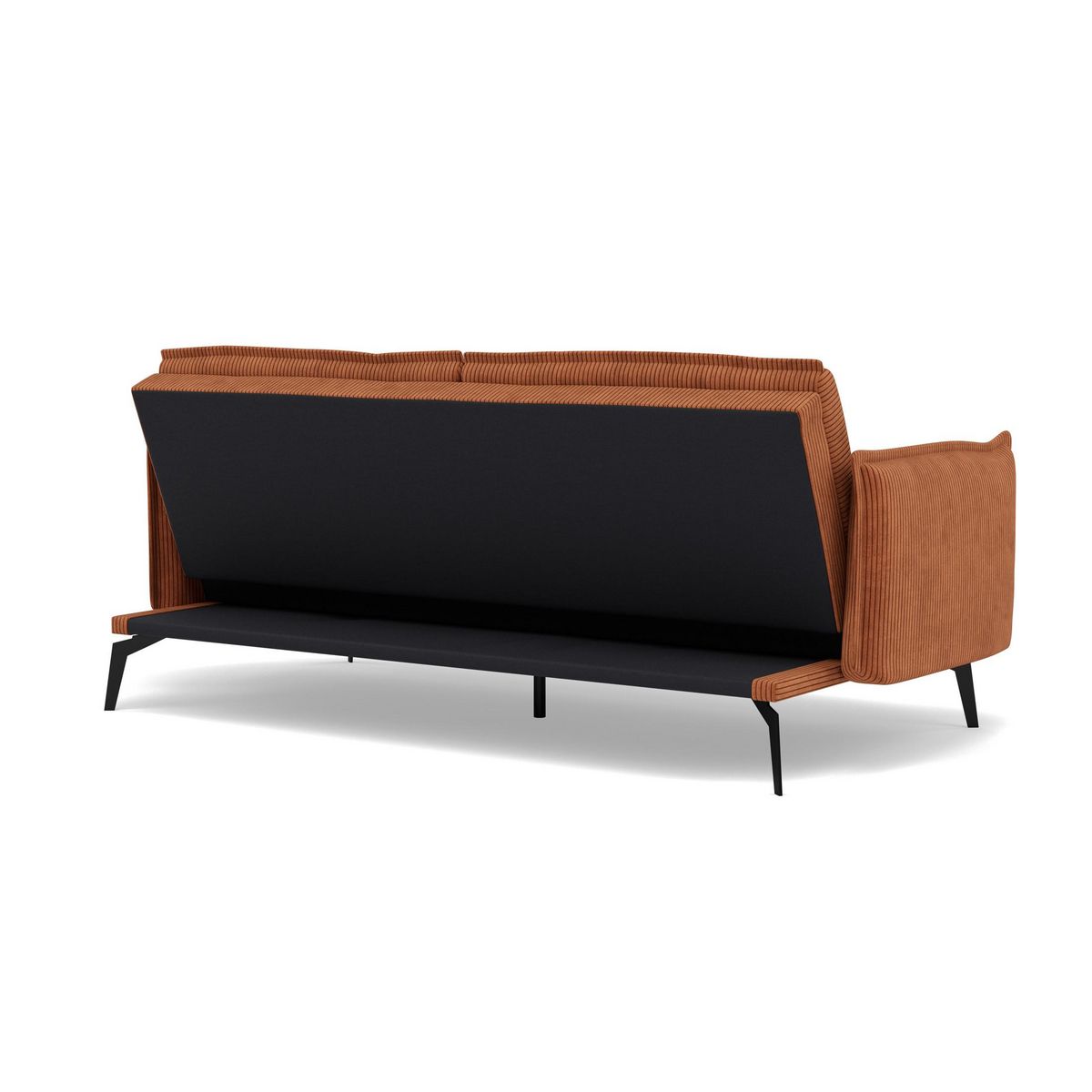 BEST MOBILIER Lexie - canapé convertible clic-clac 2 places en velours côtelé