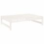 Voir la diapositive 2 : VIDAXL Repose-pied de jardin 120x80 cm blanc bois de pin massif