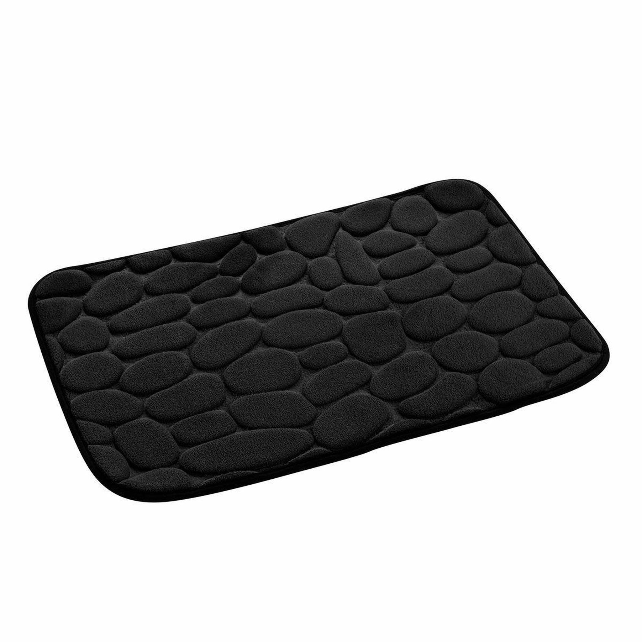 Voir la diapositive 2 : Douceur d'Intérieur Tapis de bain  ricochet  50x80cm noir