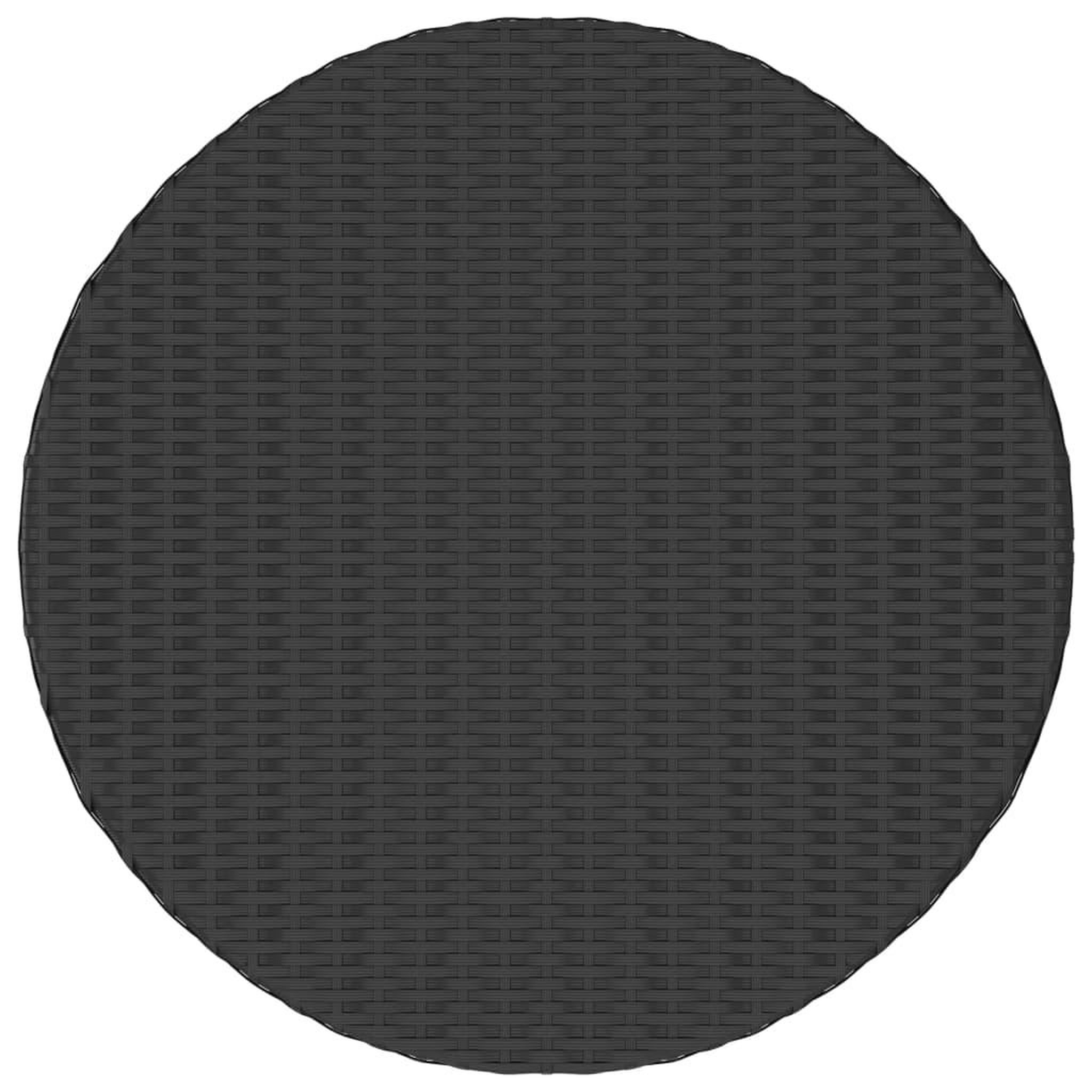 Voir la diapositive 2 : VIDAXL Table a the Noir 68x68x30 cm Resine tressee