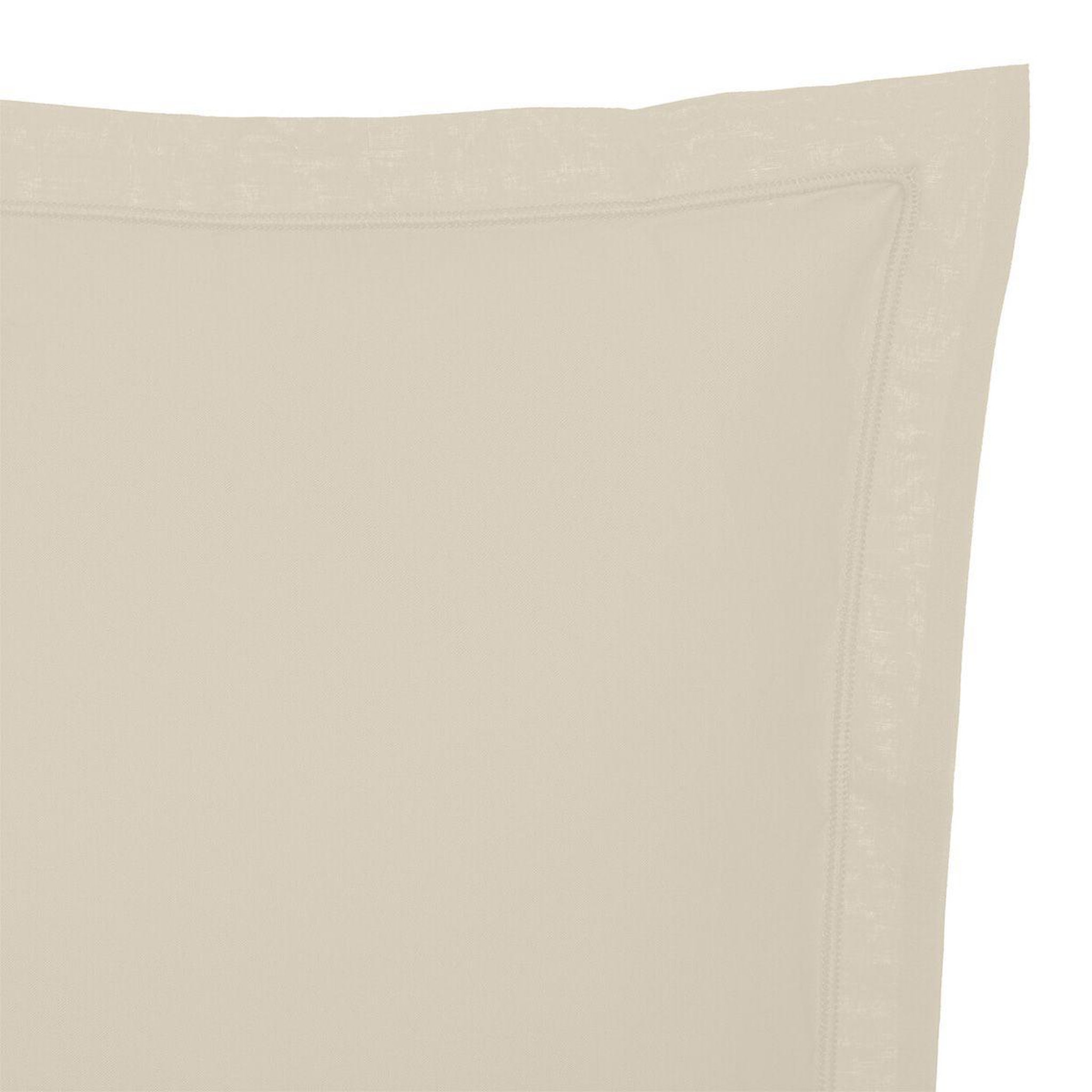 Voir la diapositive 2 : ATMOSPHERA Taie d'oreiller  percale  50x70cm beige lin