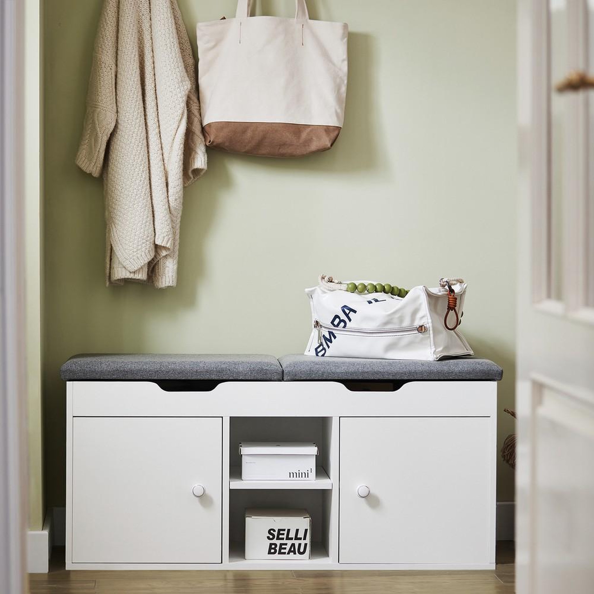 Voir la diapositive 2 : SOBUY SoBuy - Banc de rangement à chaussures avec 2 tiroirs - Moderne - FSR96