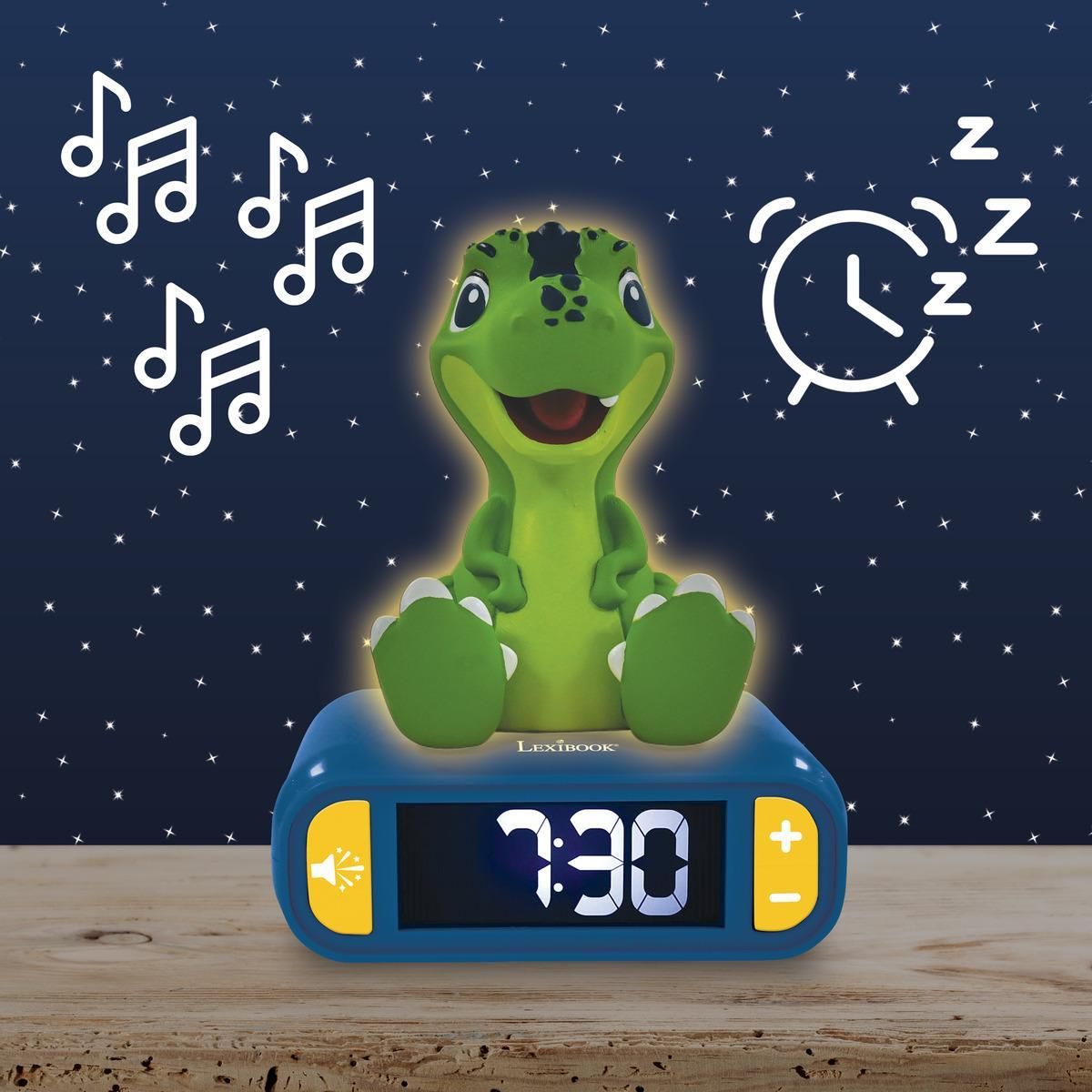 Lexibook Réveil avec veilleuse Dinosaure en 3D