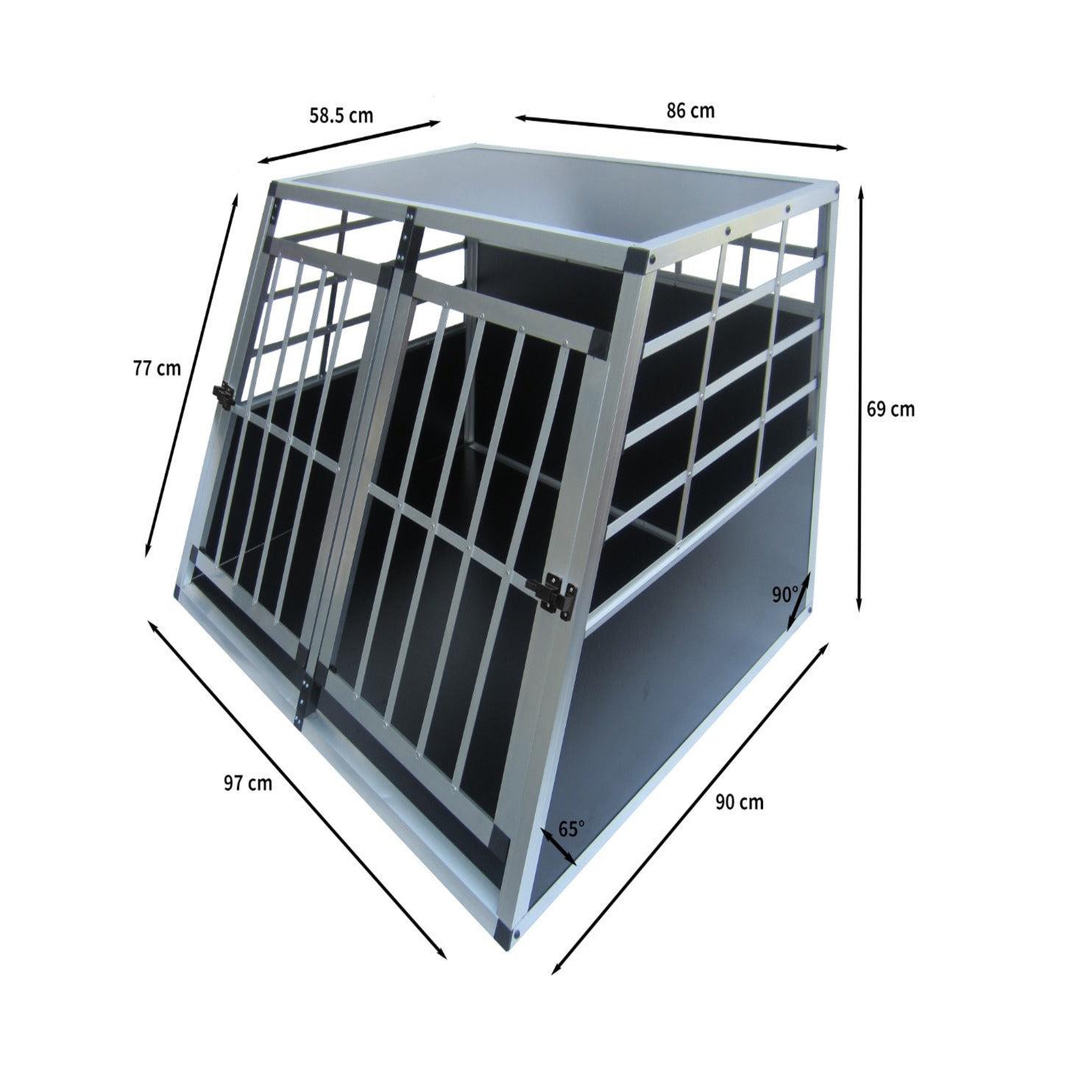 Voir la diapositive 4 : MONSTERSHOP Cage de transport pour animaux grand format - deux portes