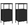 Voir la diapositive 2 : VIDAXL Tables de chevet 2 pcs noir 41x31x80 cm bois d'ingenierie