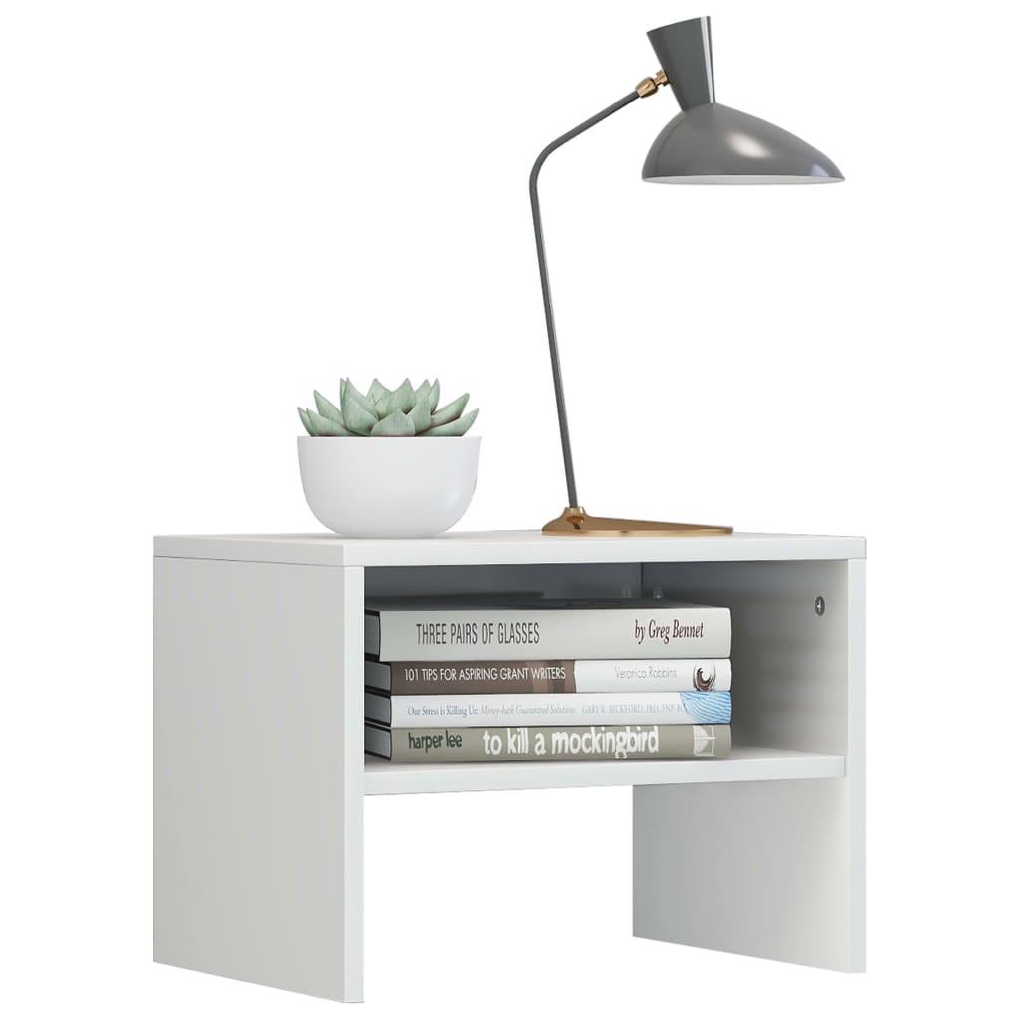 Voir la diapositive 3 : VIDAXL Tables de chevet 2pcs Blanc brillant 40x30x30cm Bois ingenierie
