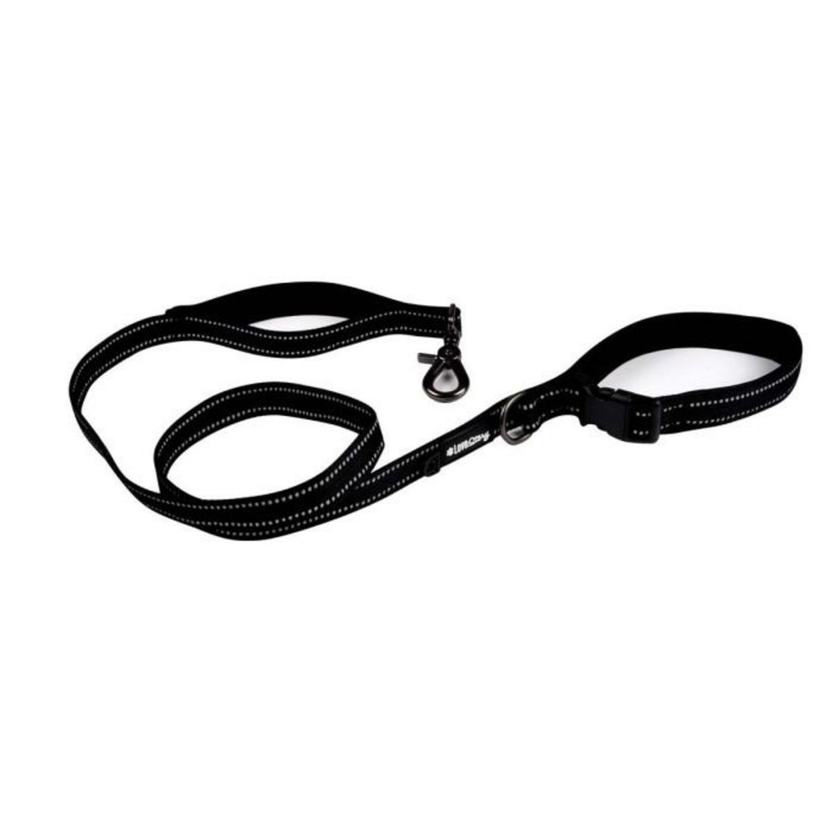Paris Prix Laisse pour Chien  Double Poignées  150cm Noir