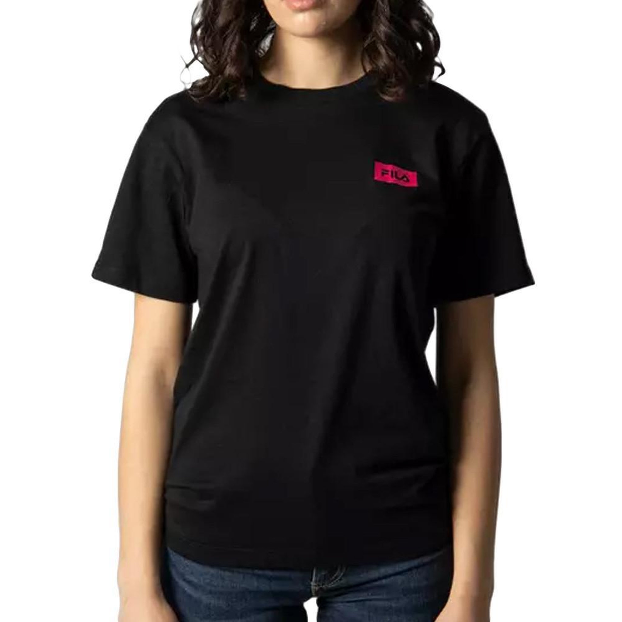 FILA T-shirt Noir Femme Fila Biga. Coloris disponibles : Noir