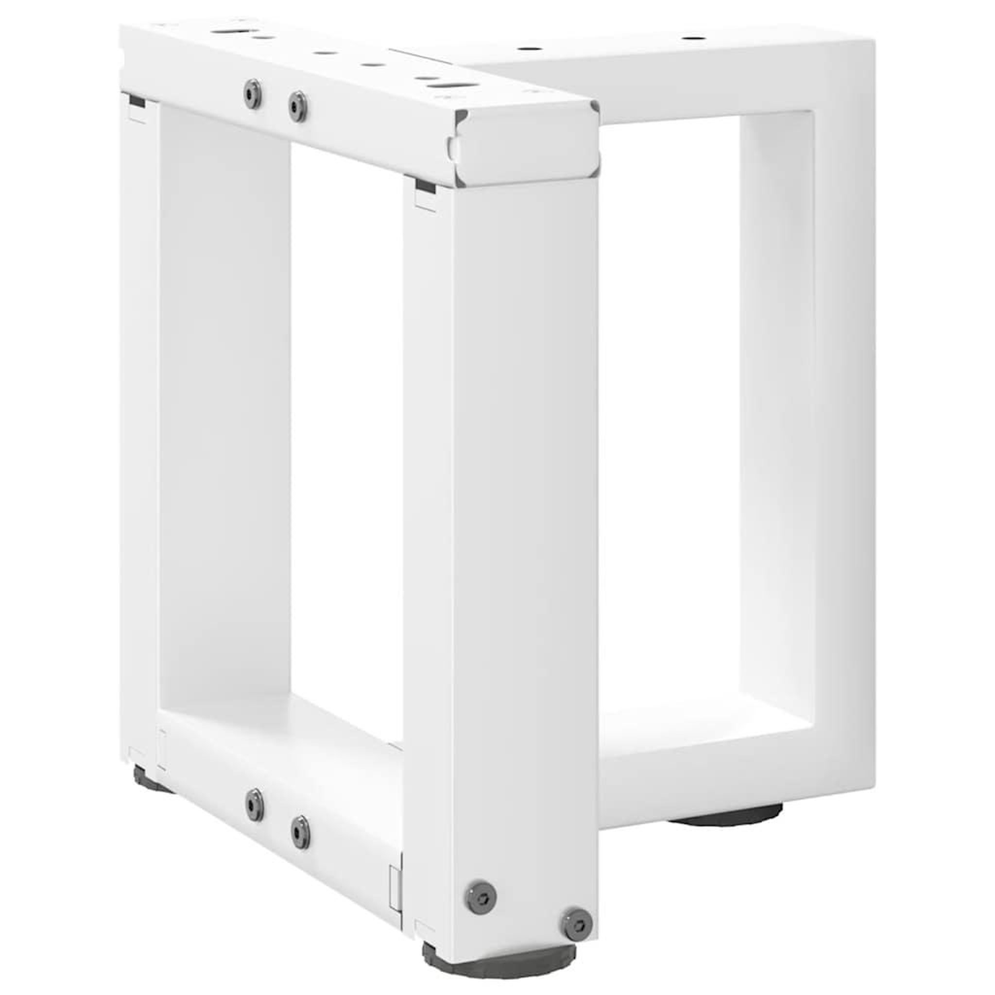 Voir la diapositive 4 : VIDAXL Pieds de table basse en forme de T 2 pcs blanc 30x25x(30-31) cm