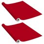 Voir la diapositive 2 : VIDAXL Films autoadhesifs pour meubles 2 pcs Rouge 500x90 cm PVC