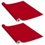 Voir la diapositive 2 : VIDAXL Films autoadhesifs pour meubles 2 pcs Rouge 500x90 cm PVC