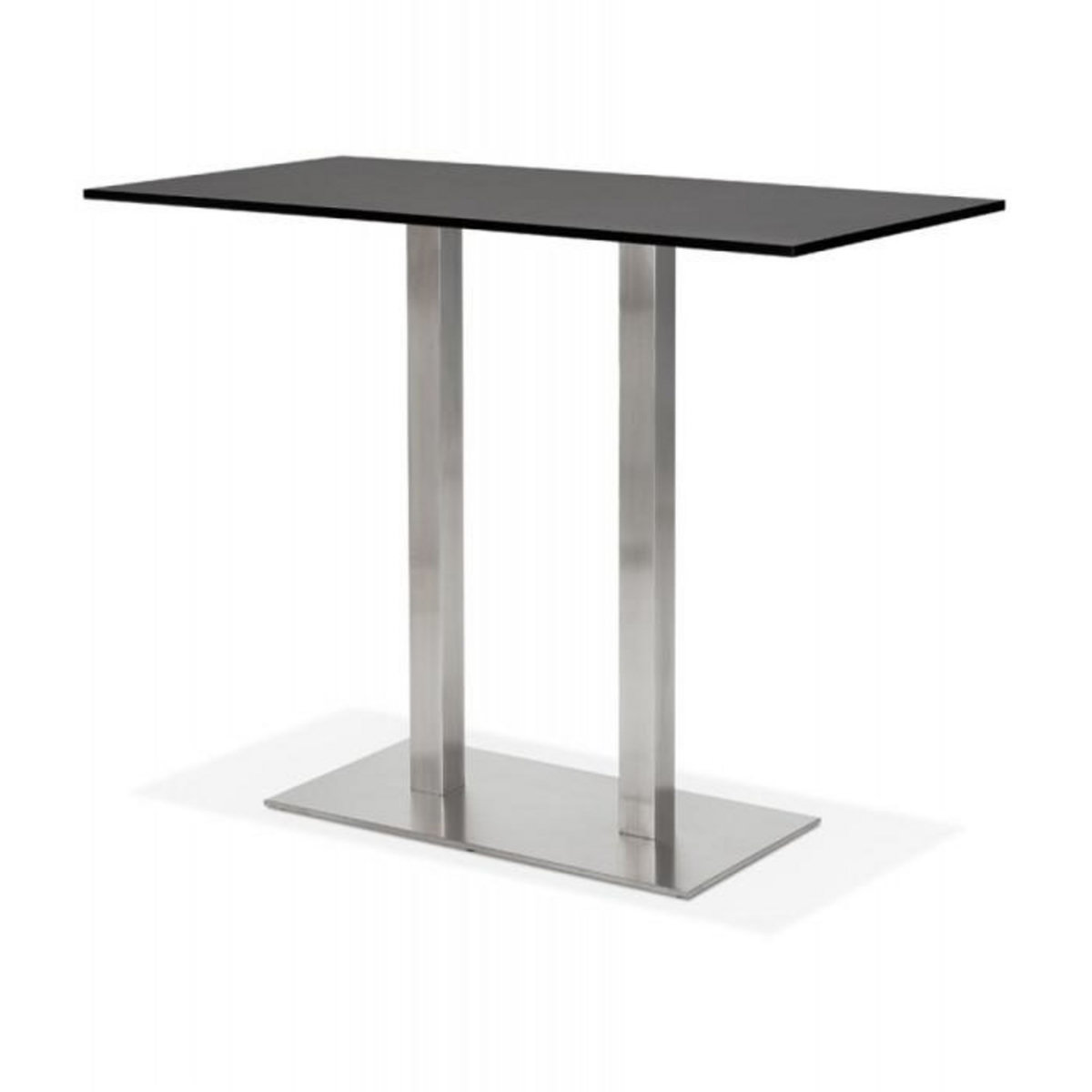 Paris Prix Table Haute Mange-Debout  Pansy  160cm Noir & Argent