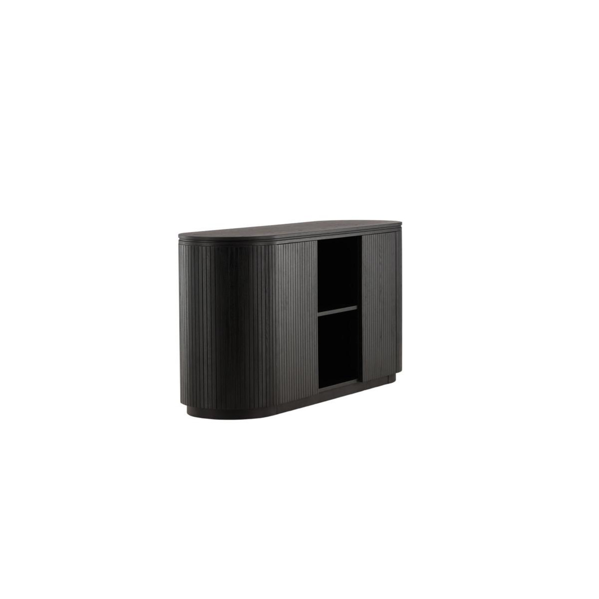 Voir la diapositive 3 : Paris Prix Buffet design nervuré  fjallbacka  160cm noir