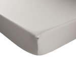 DODO Drap housse Percale de coton thermorégulée Gris clair. Coloris disponibles : Gris