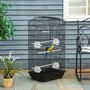 Voir la diapositive 2 : PAWHUT Cage à oiseaux volière avec mangeoires perchoirs plateau amovible dim. 46,5L x 35,5l x 92H cm métal PS noir