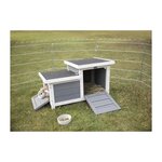 Trixie TRIXIE Clapier Habitat Natura - 70 x 43 x 45 cm - Avec deux entrees - Blanc et gris - Pour lapin