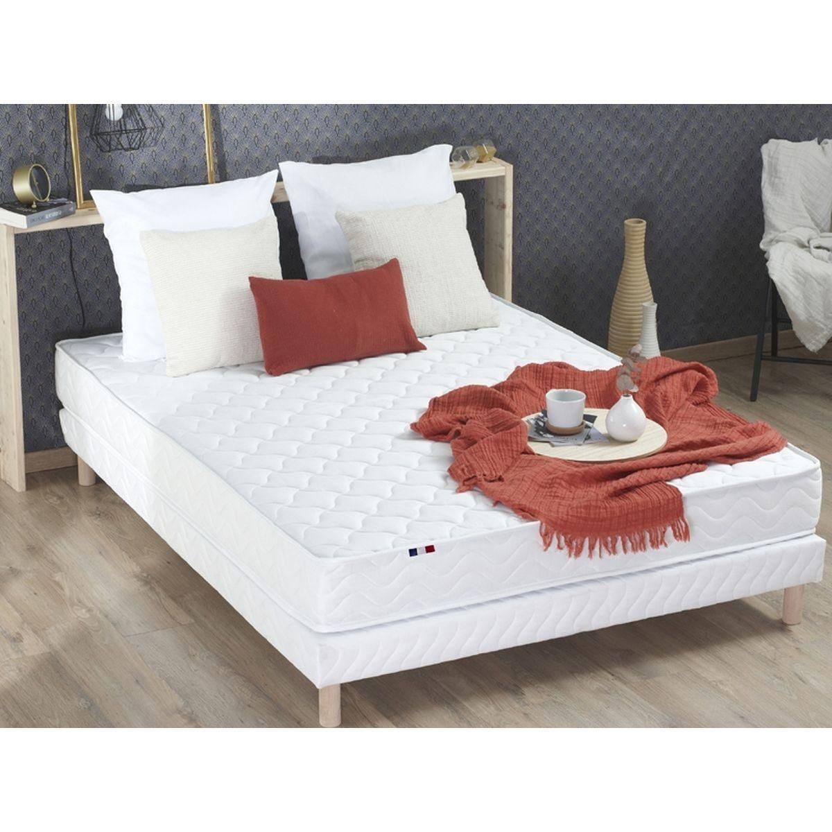Ensemble Matelas Mousse réversible + Sommier 140x190 cm  STRATUS