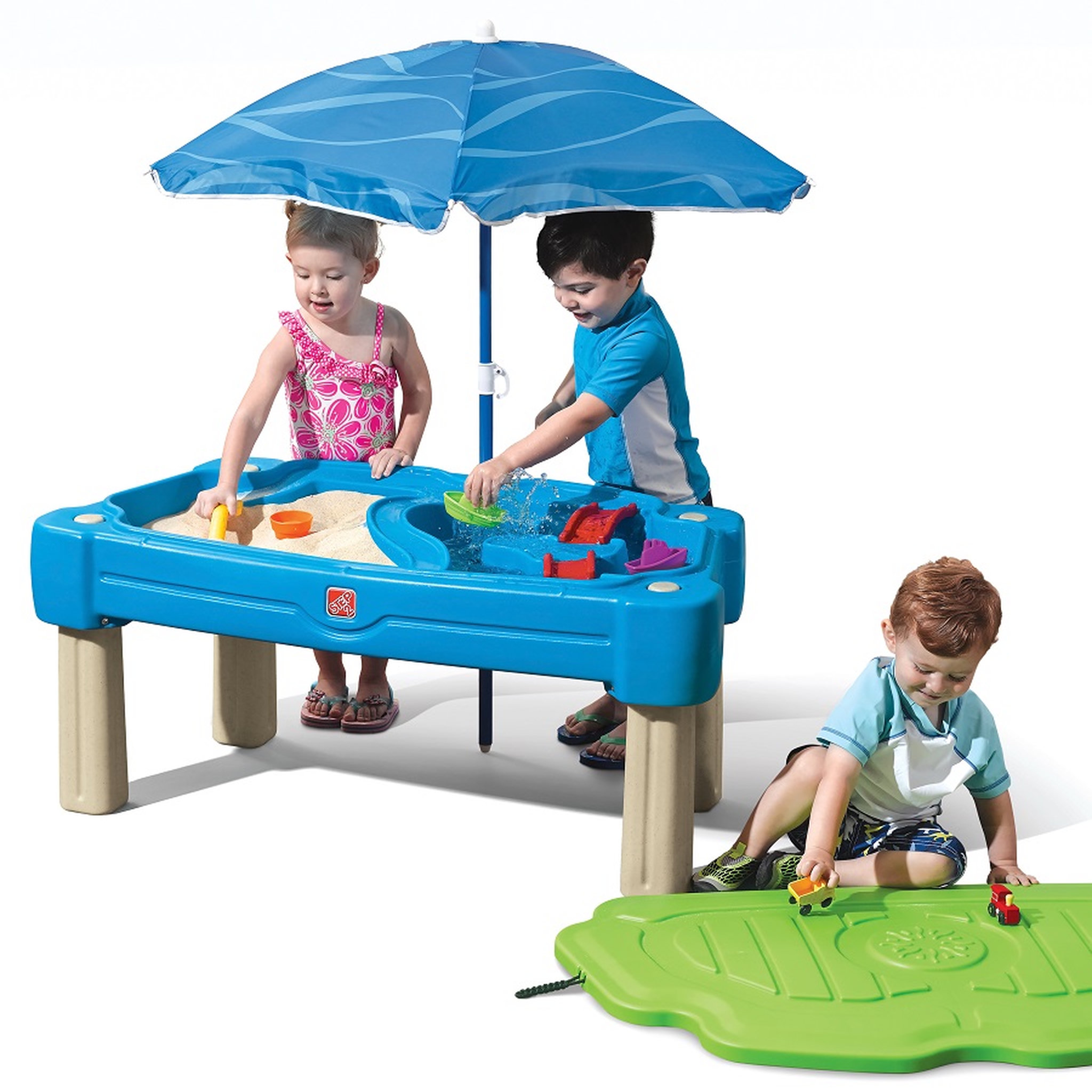 Voir la diapositive 1 : Step2 Table Sable et Eau Cascade avec Parasol