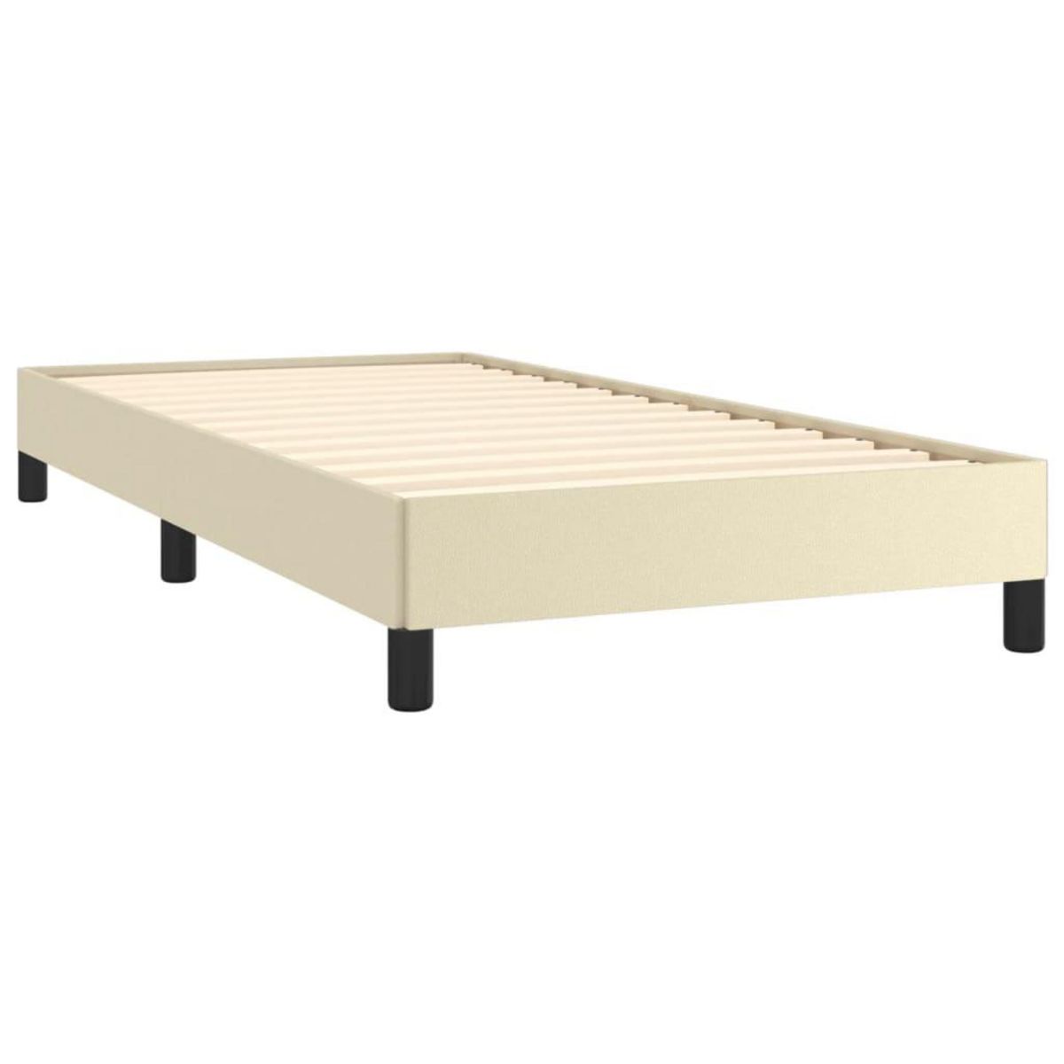VIDAXL Cadre de lit sans matelas creme 100x200 cm similicuir