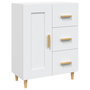 Voir la diapositive 2 : VIDAXL Buffet Blanc 69,5x34x90 cm Bois d'ingenierie