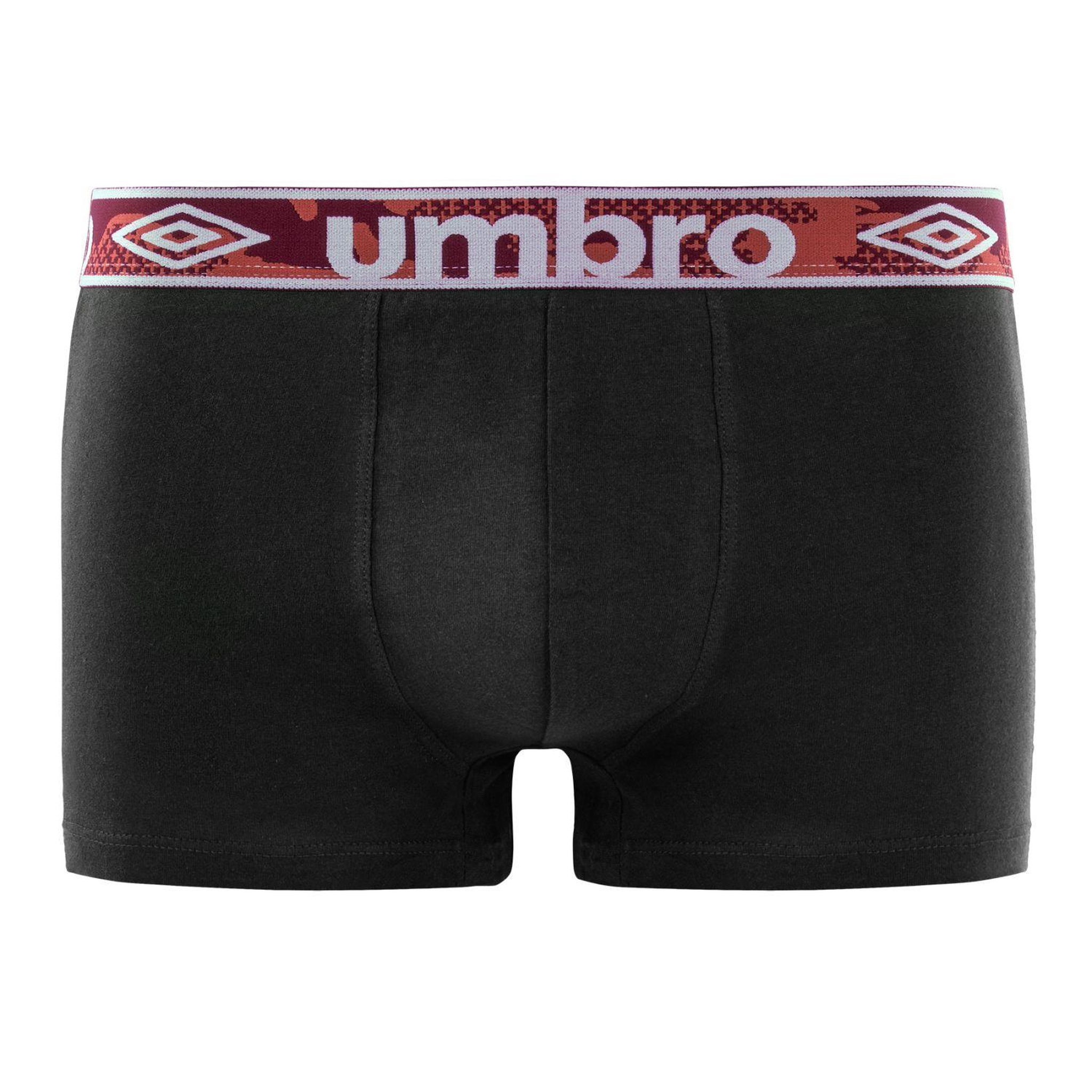 Voir la diapositive 4 : UMBRO Lot de 5 Boxers coton homme Uni