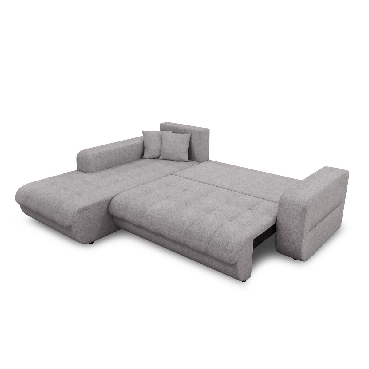 Canapé d'angle gauche convertible tissu CLELIA, 4 places