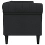Voir la diapositive 5 : VIDAXL Canape Chesterfield 3 places noir tissu