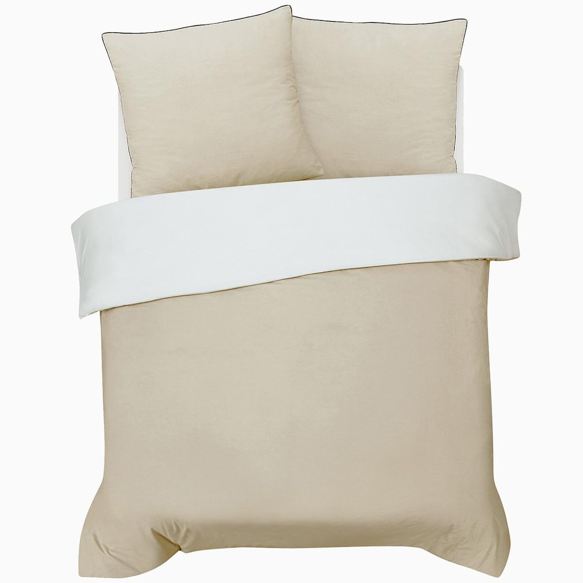 FUTURE HOME Parure de lit double bicolore