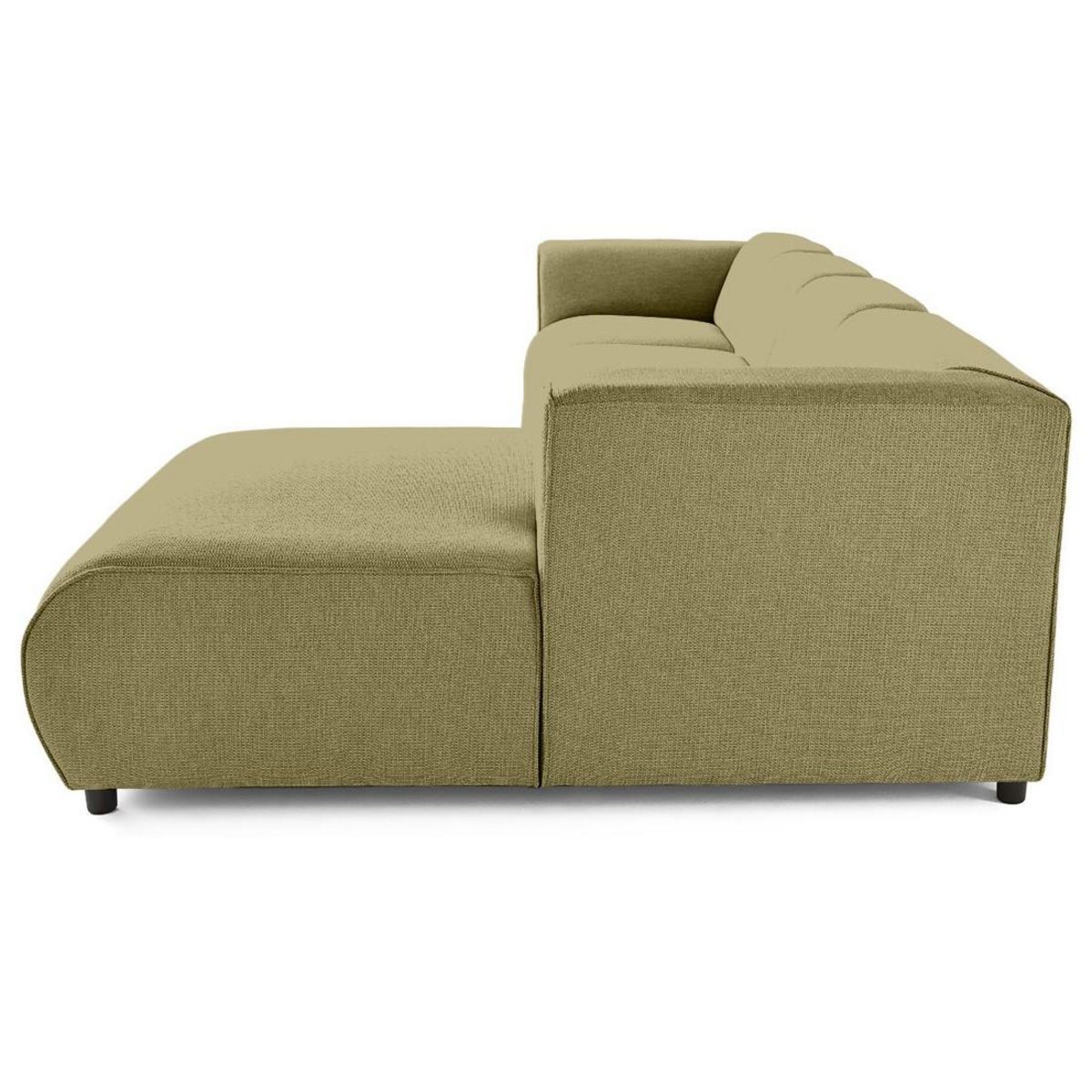 LISA DESIGN Suaro - canapé modulable d'angle droit 5 places en tissu texturé