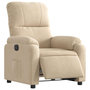 Voir la diapositive 3 : VIDAXL Fauteuil inclinable electrique creme tissu microfibre