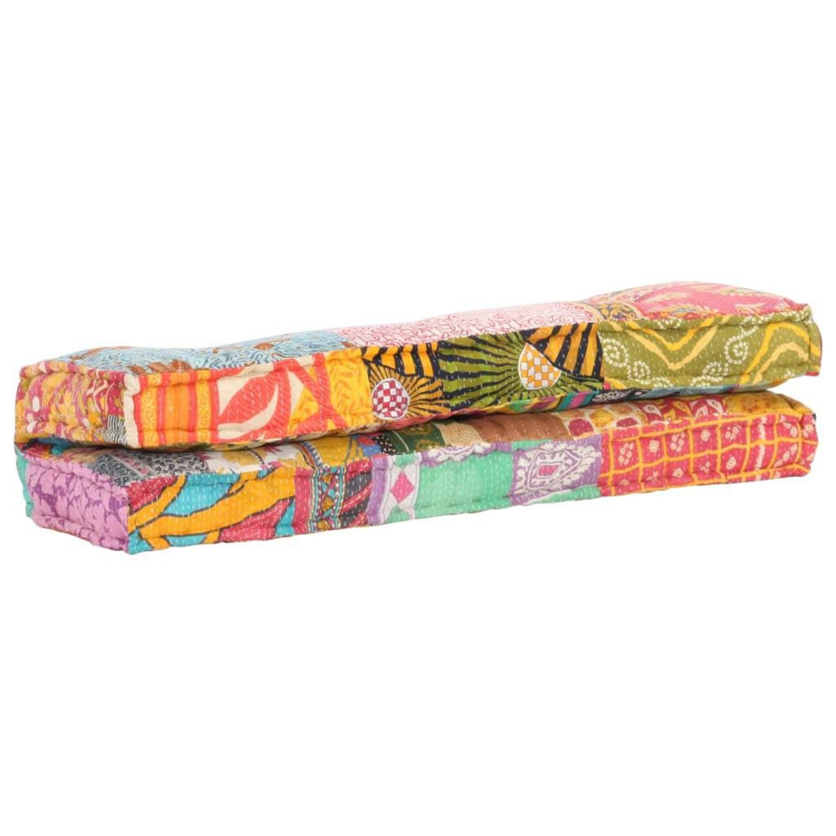 VIDAXL Coussin de canape palette Multicolore Tissu Patchwork