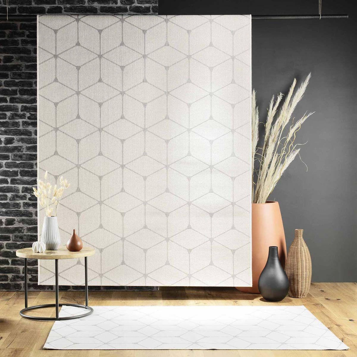 Paris Prix Tapis Tissé Déco  Hexagon  160x230cm Beige