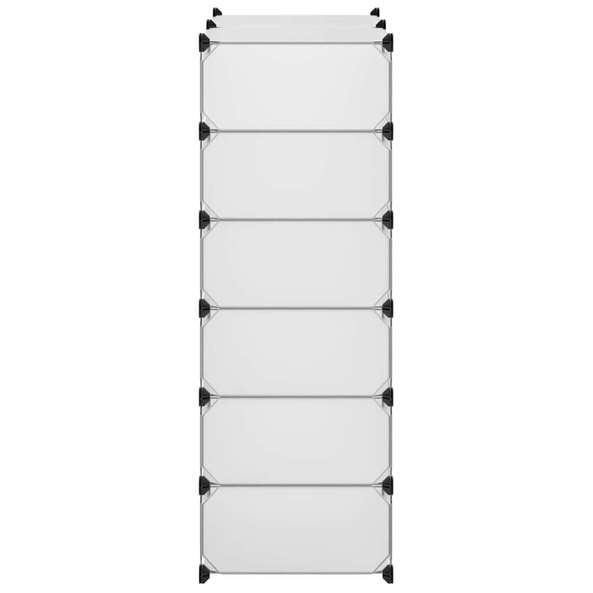 Voir la diapositive 5 : VIDAXL Armoire a chaussures avec 12 compartiments blanc