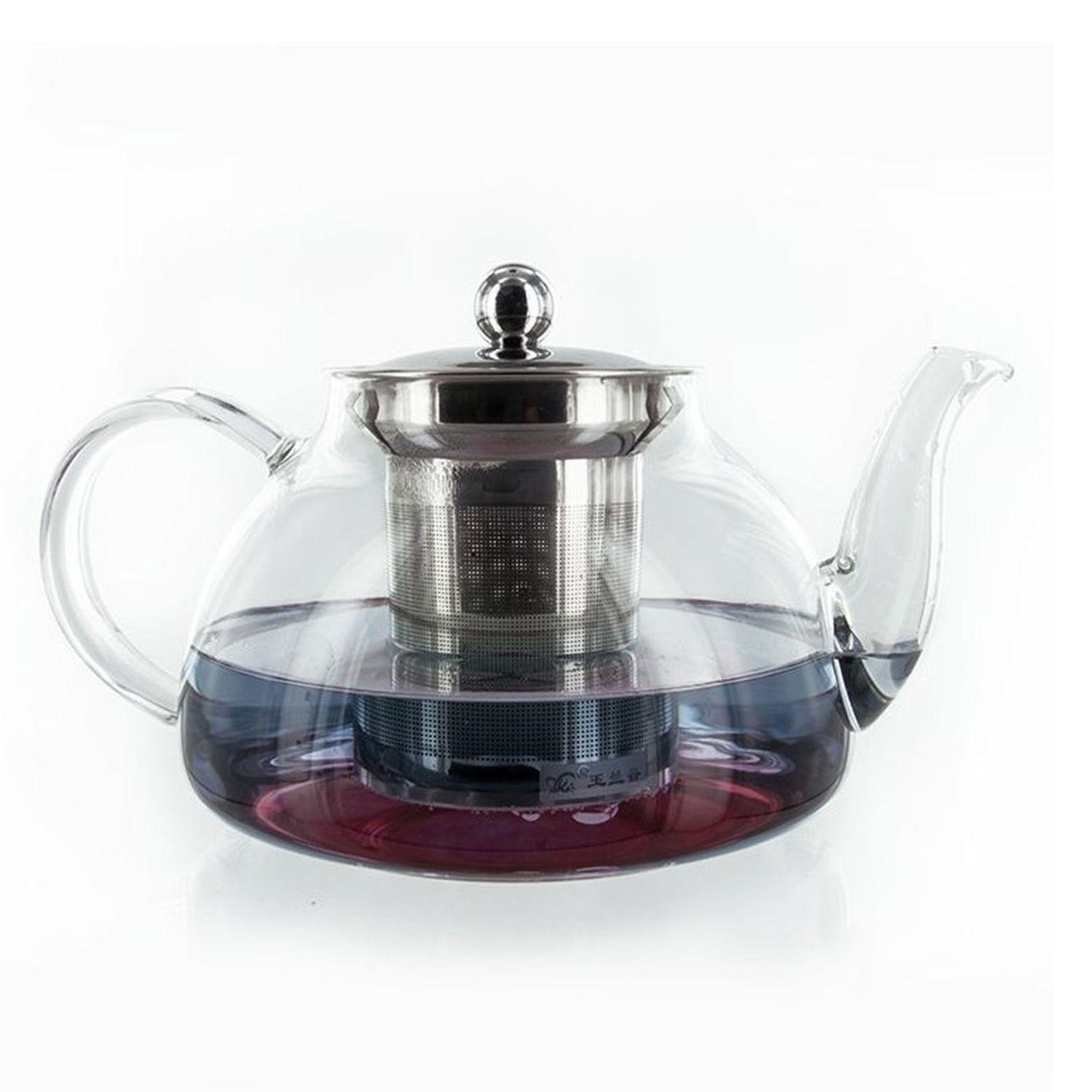Voir la diapositive 1 : Aromandise Théière en verre avec filtre en inox - 0,8 l