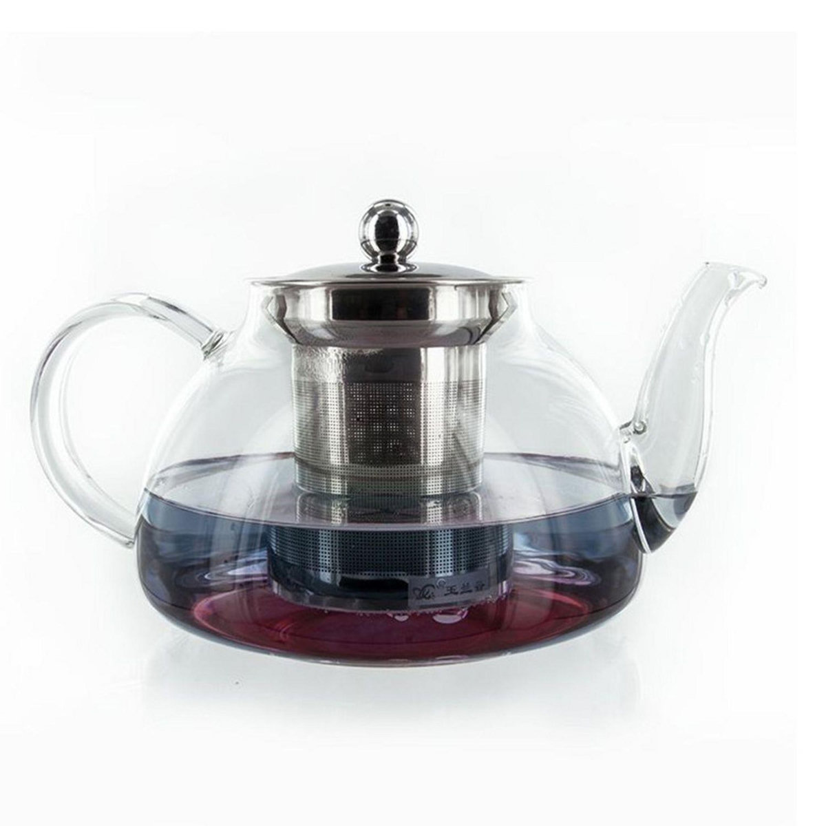 Aromandise Théière en verre avec filtre en inox - 0,8 L