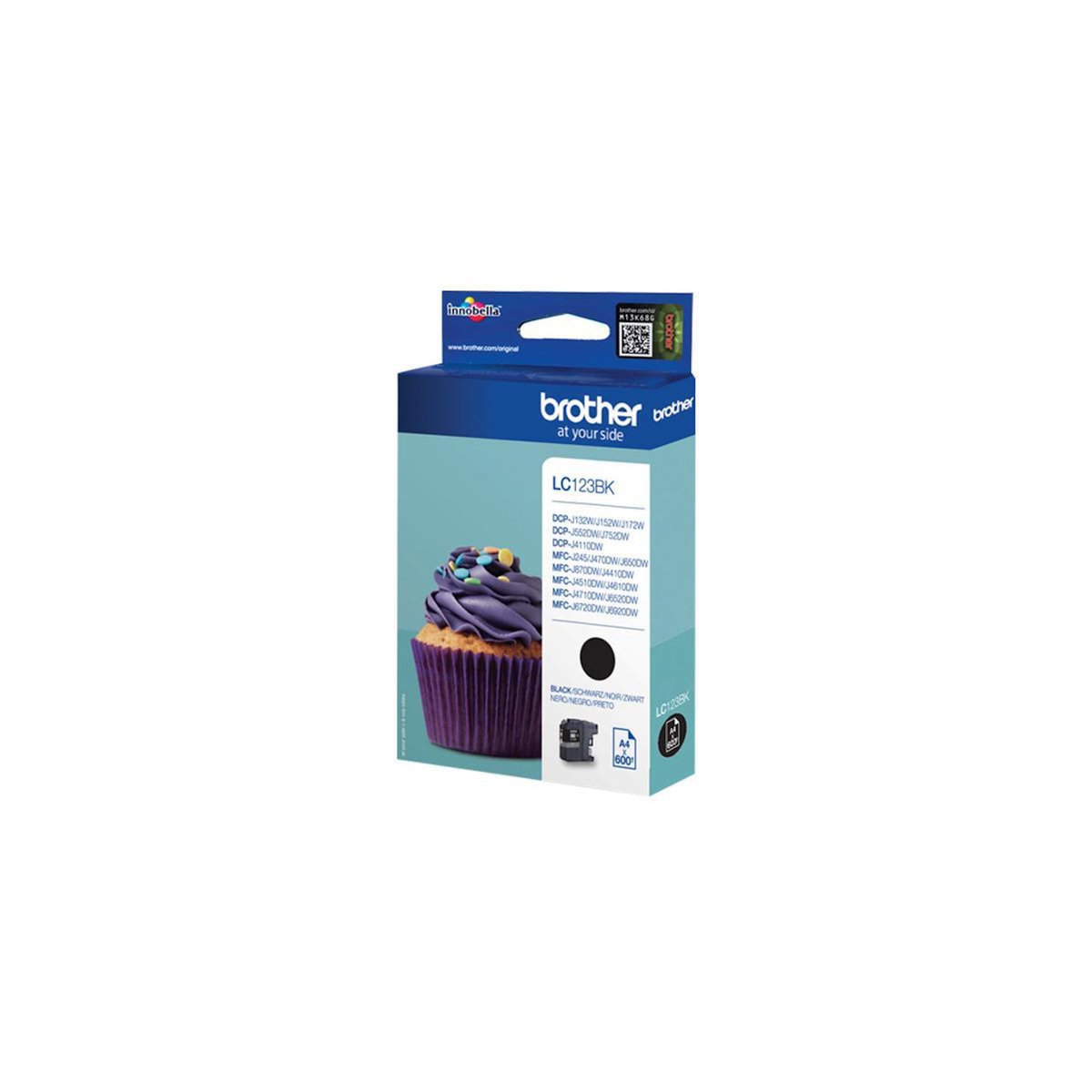 Brother Cartouche d'encre Originale LC123 Noire Standard - LC123BK